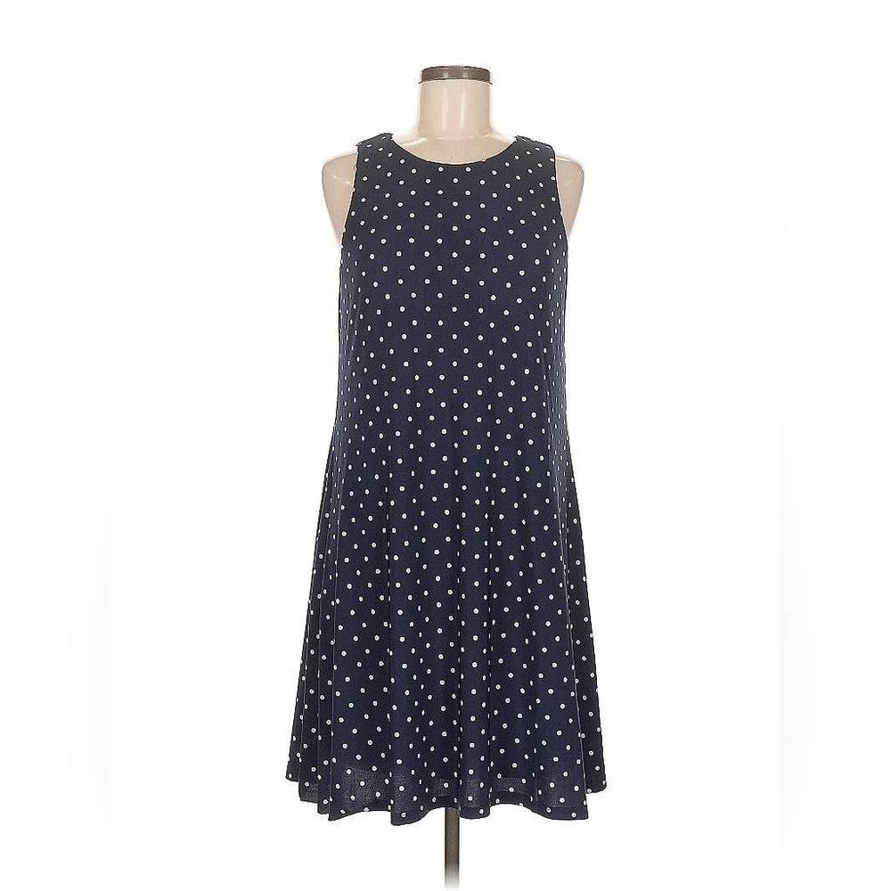 🌼ANNE KLEIN🌼 NWT Navy Polka Dot Swing Dress, Size 6